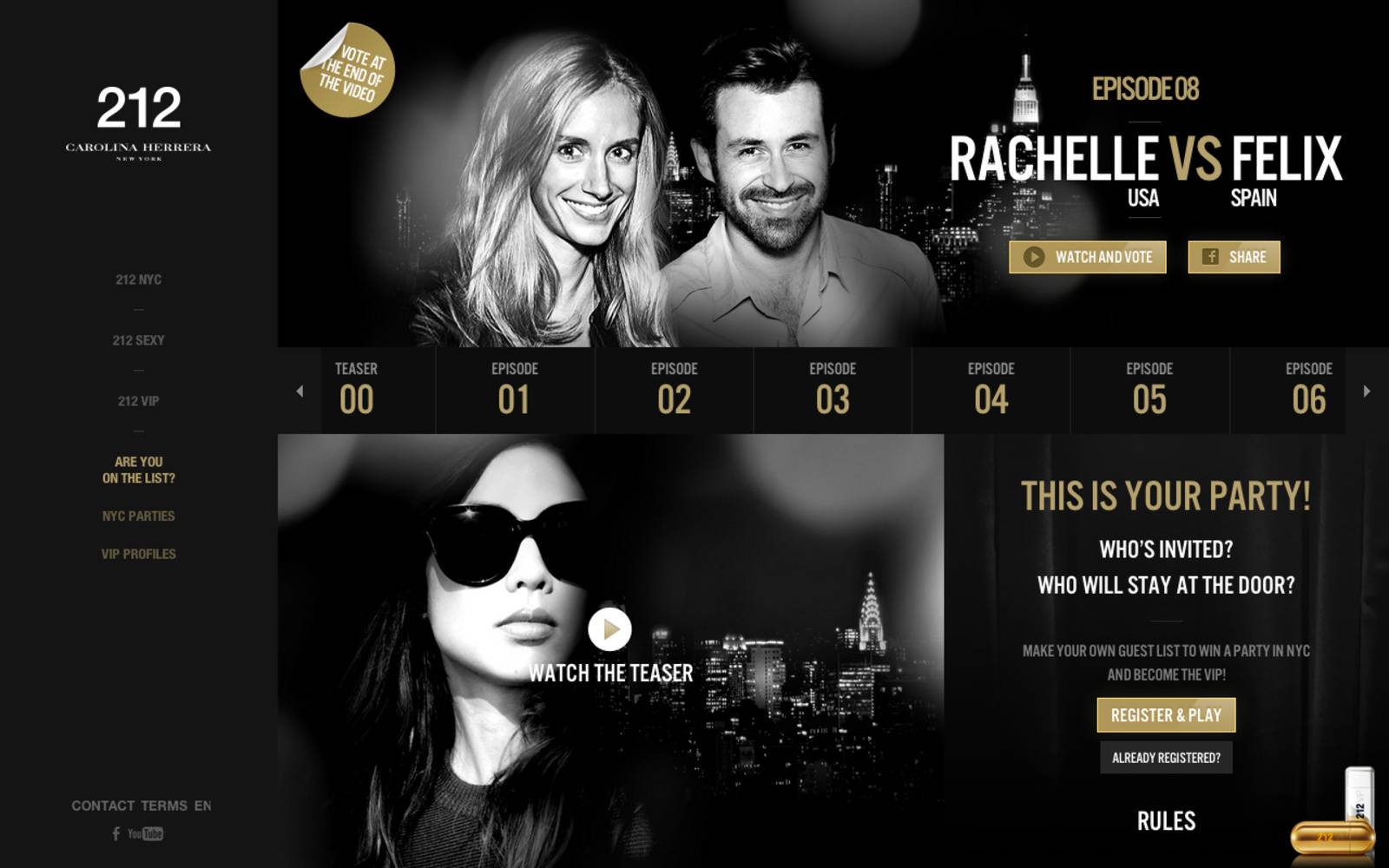 Carolina Herrera 212 webshow